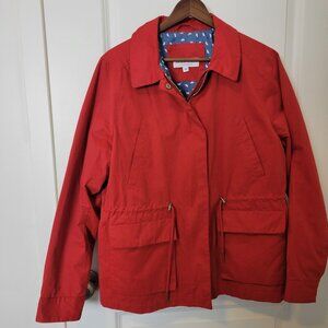 Marie Lund Copenhagen Zip Parka Jacket Jacket Size 40 (US 8) Red Anorak Lined